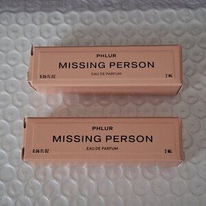 PHLUR Missing Person Eau de Parfum (2) x 2ml Sample Travel New in Box